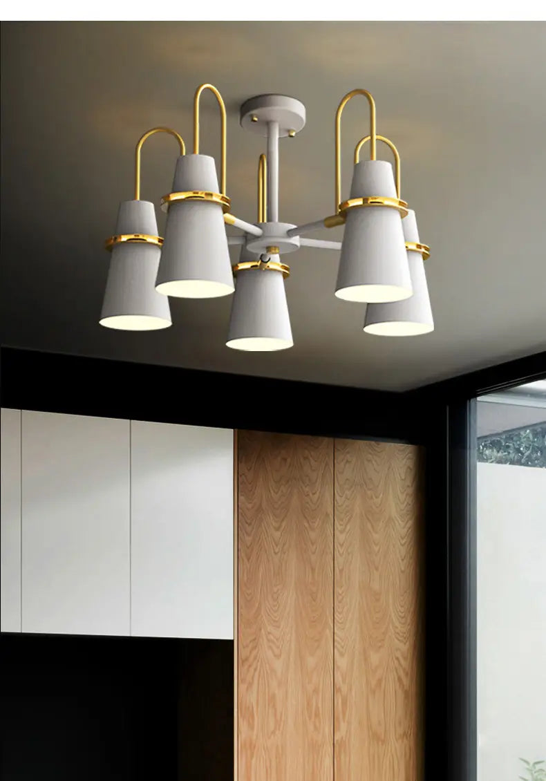 Nordic Horn Industrial Lamp Chandelier for Living Room