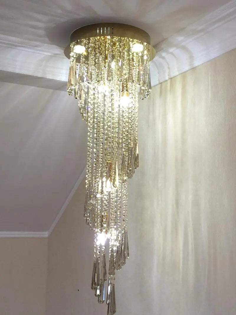 Modern Chandelier For Smoky Gray Crystal Luxury Fixtures