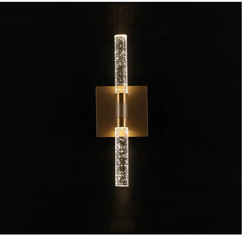 Post-Modern Crystal Led Wall Light Gold/Black Wall Sconce