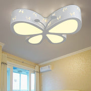 Modern brief children bedroom colorful butterfly hollow iron LED ceiling lamp home deco dining room acrylic ceiling light