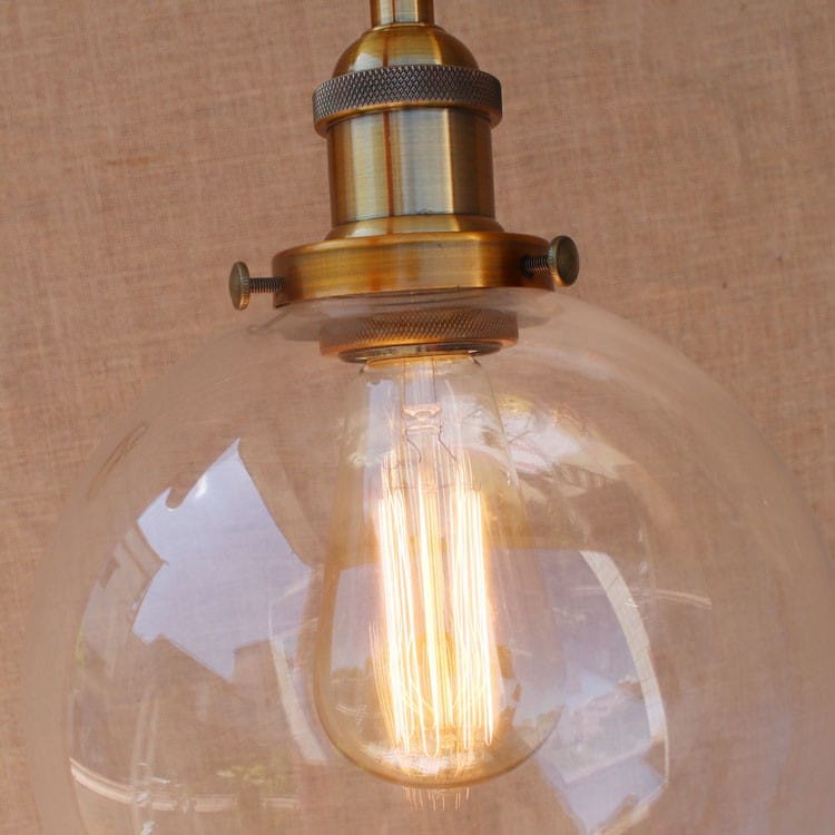 Brass Glass Ball Vintage Wall Lights Fixtures Edison Swing