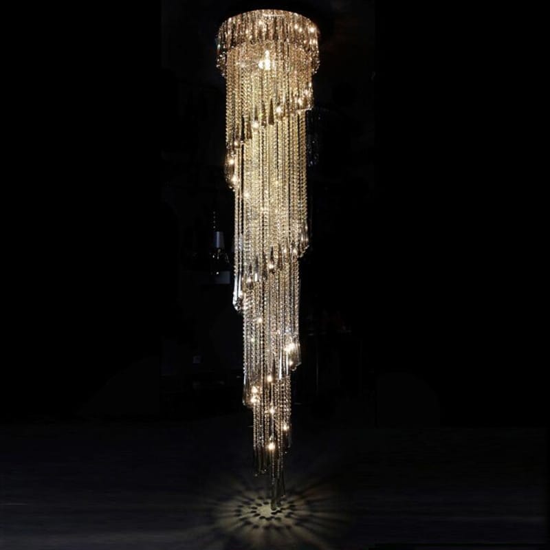 Modern Chandelier For Smoky Gray Crystal Luxury Fixtures