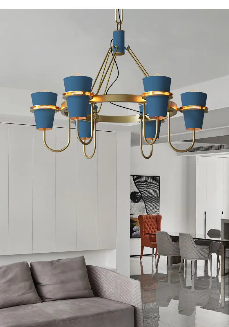 Nordic Horn Industrial Lamp Chandelier for Living Room