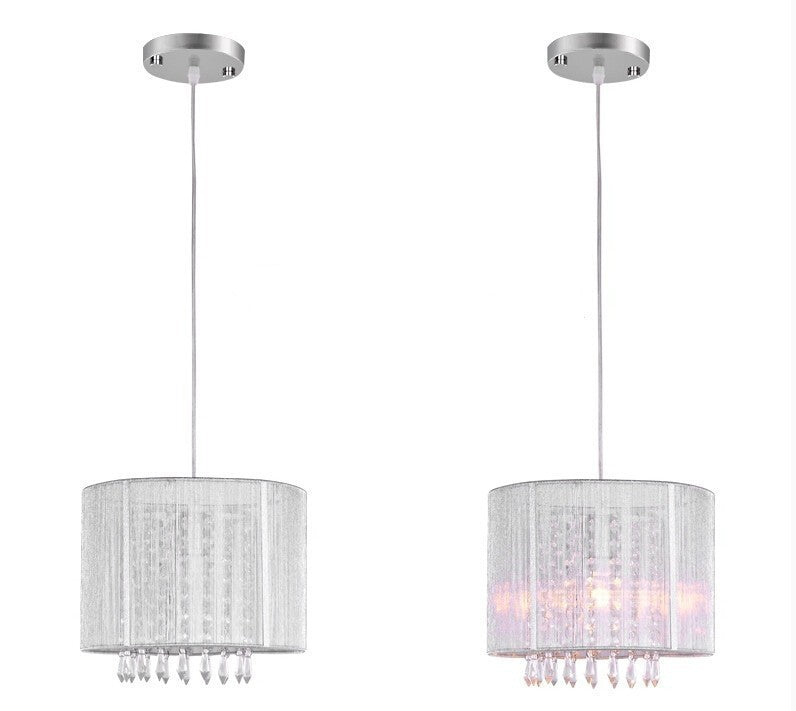 Modern Black Silver Brushed chandelier led lamps LED Crystal