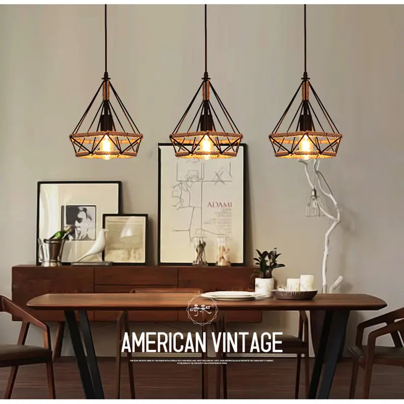 Retro Industrial Chandelier Russian Attic Cage