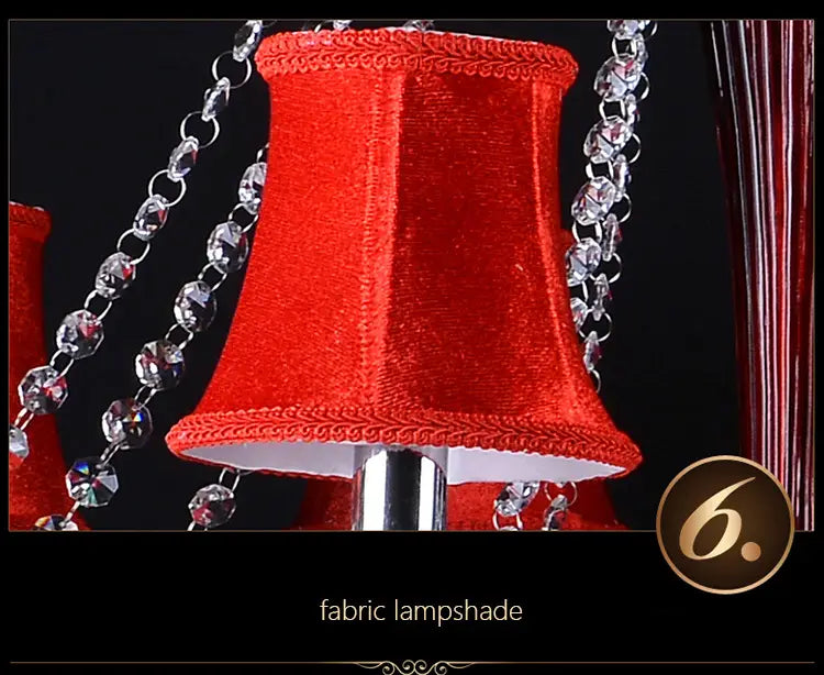 Crimson Luminary: Red K9 Crystal Chandelier - A Luxury