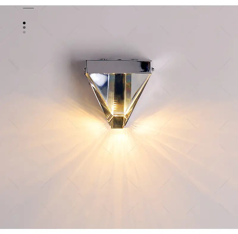 Post-modern minimalist crystal lamp bedside wall lamp luxury