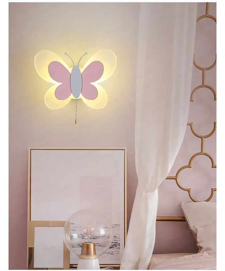 Butterfly girl room lamp creative cartoon children