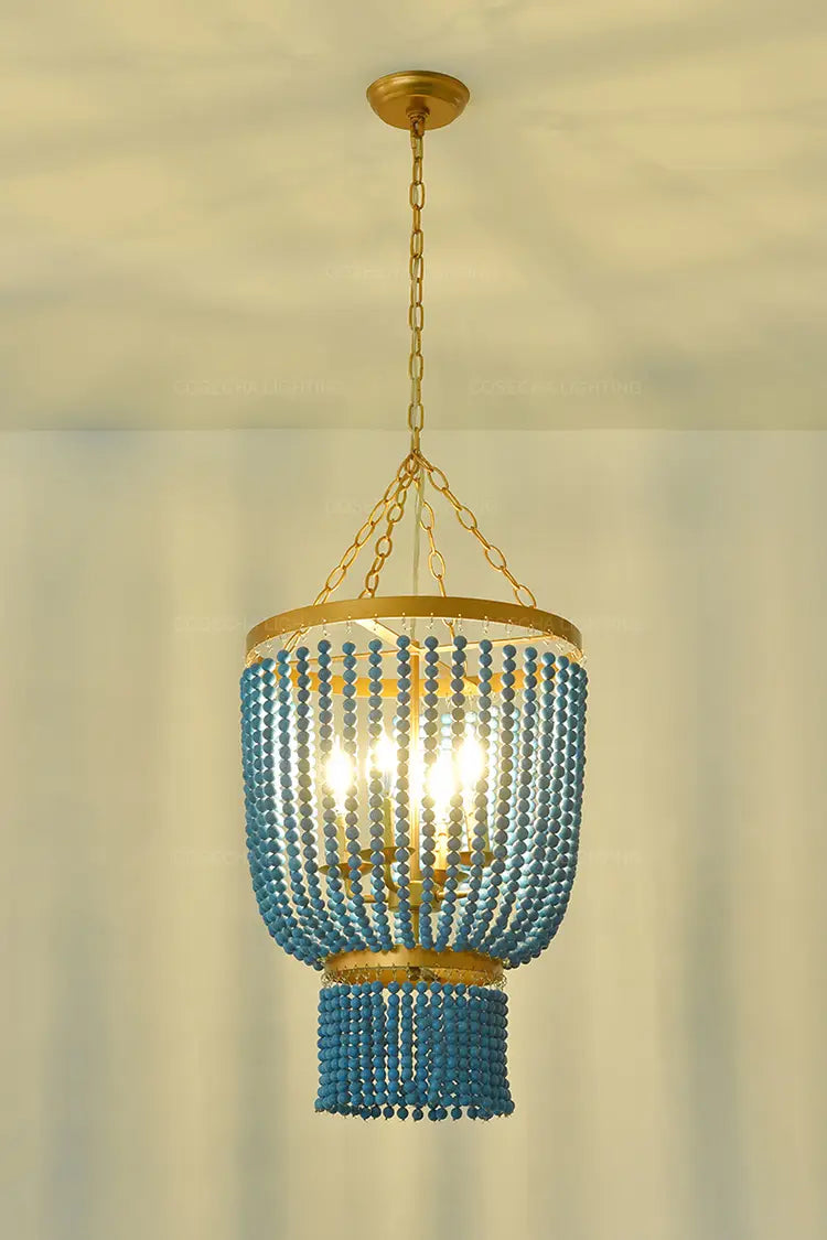 Green turquoise chandeliers golden lustre elegant metal