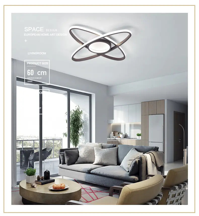 modern led chandelier for living room bedroom aluminum