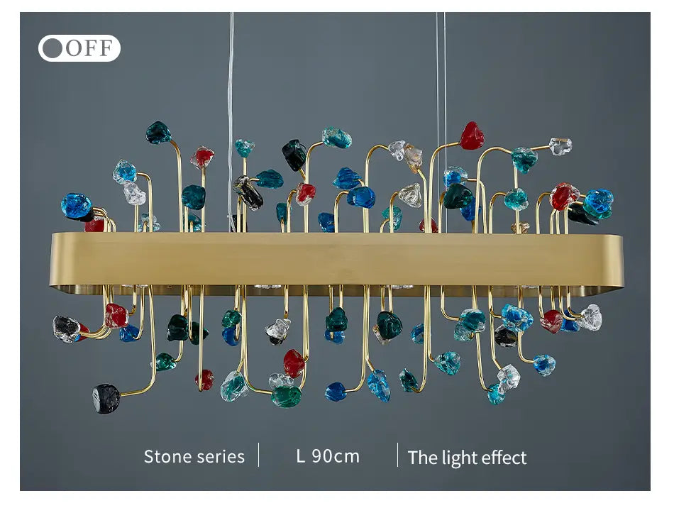 Colour Crystal Led Chandeliers For Living Room Indoor