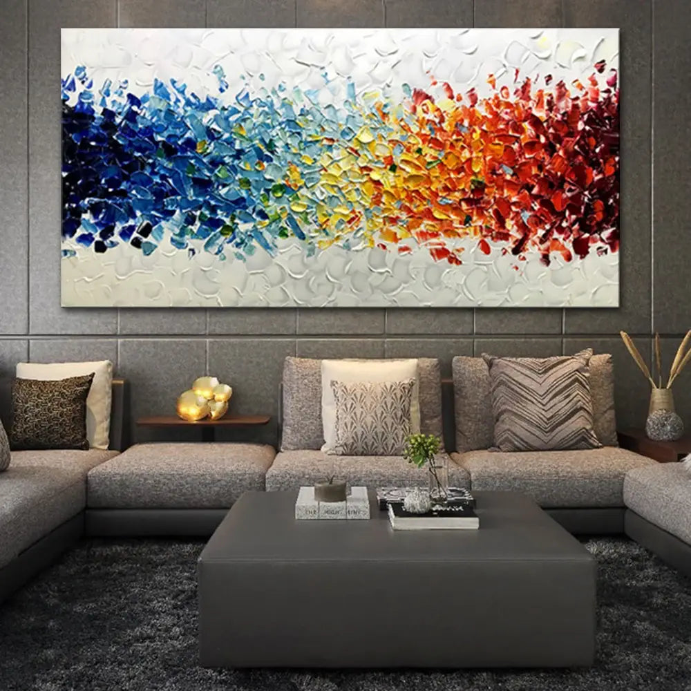 Handcrafted Large Abstract Oil Painting - Modern Home Decor