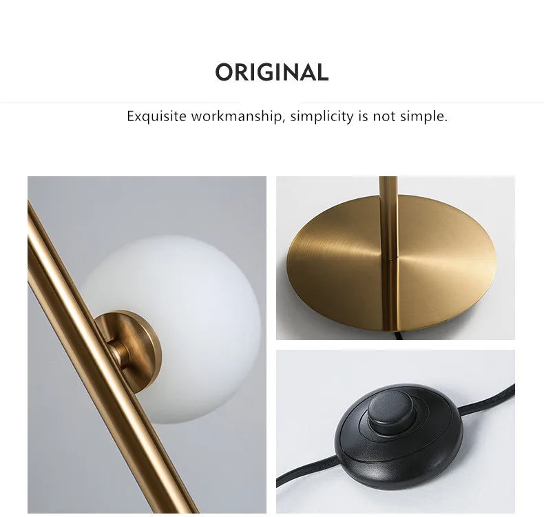 Modern Led Floor Lamp Glass Ball Gold Floor Lamps For Living