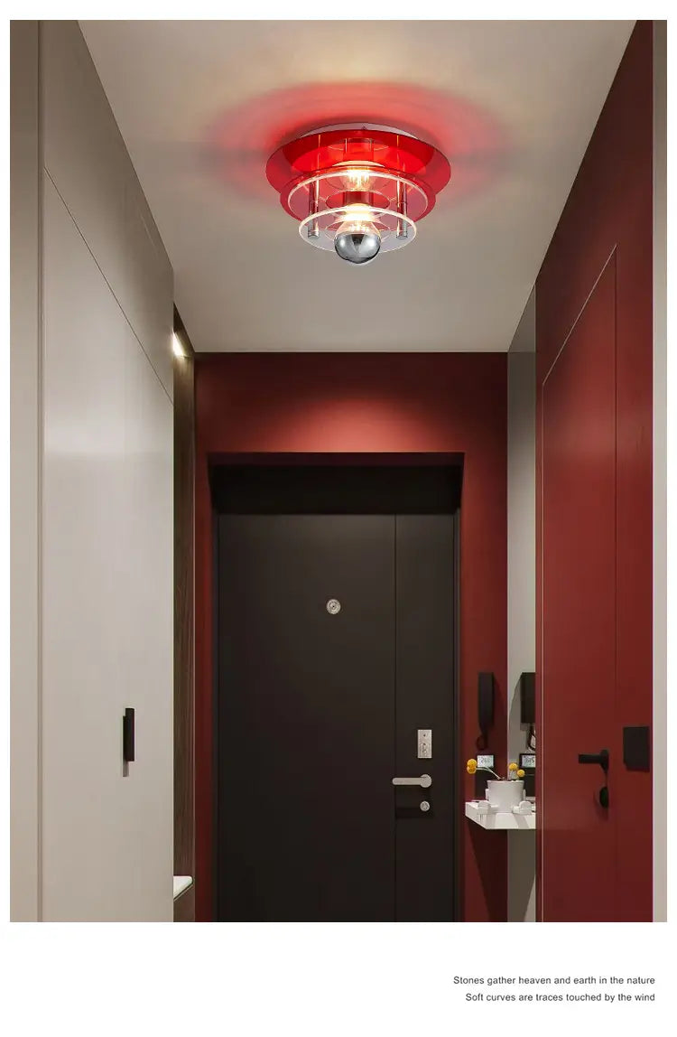 Vibrant Acrylic Ceiling Lamp - Modern Entrance Aisle