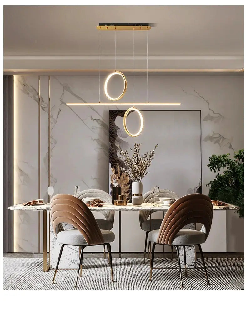 Gold Luxury Circle ceiling light pendant light: