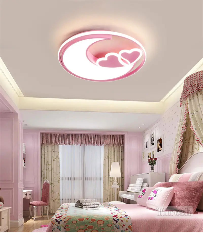 Heart Shape Ceiling Lights For Girls Room Kids Bedroom Light
