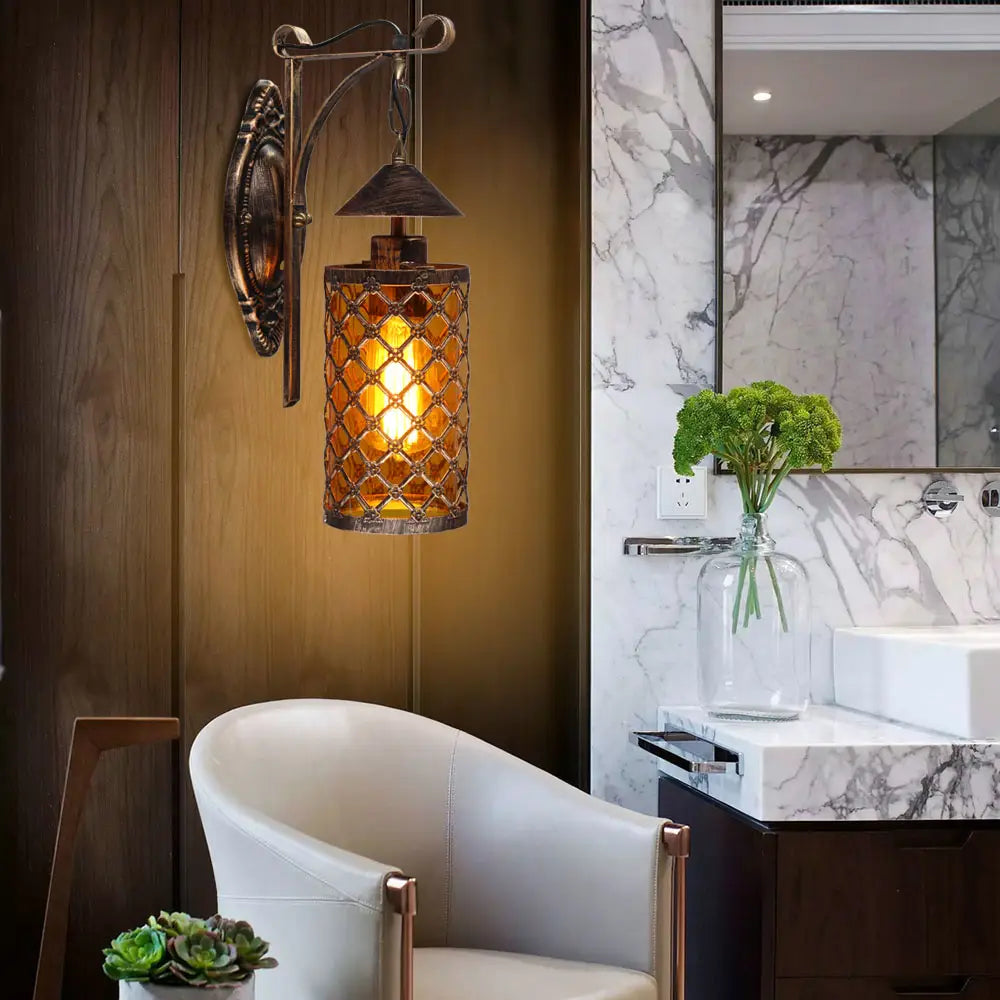 Artpad Chinese Style Vintage Indoor Bathroom Wall LED Light