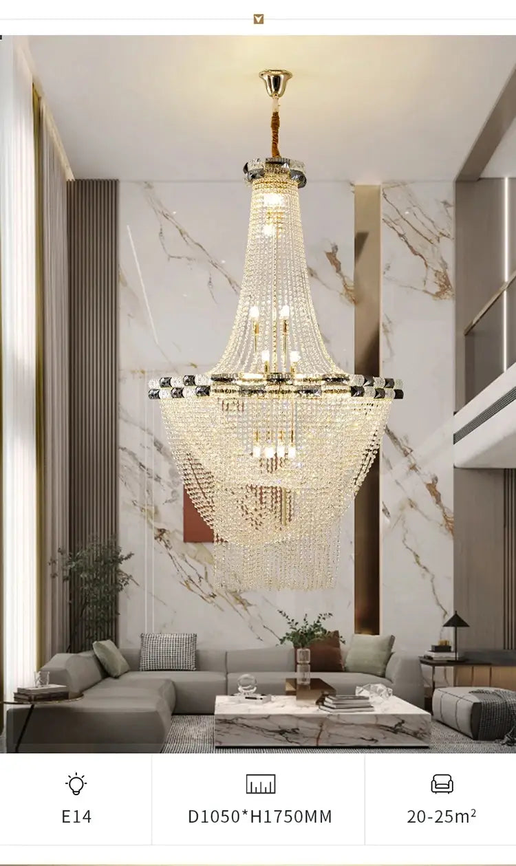 European Style LED Pendant Light - A Luxurious Crystal
