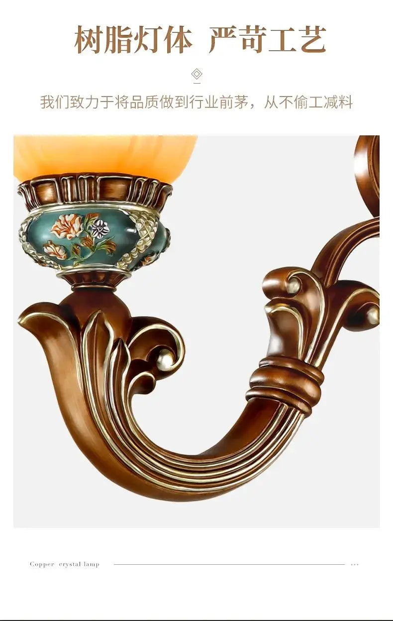 Genevieve European Vintage Resin Chandelier - Luxurious