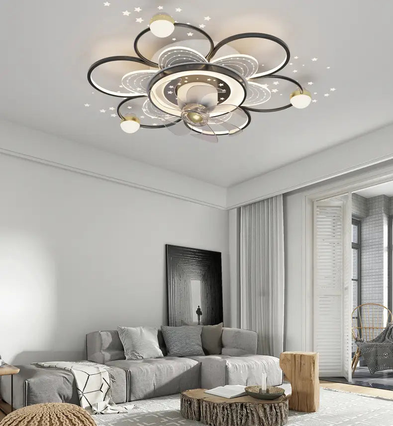 Modern LED Ceiling Fan Light Lamp - Ideal for Bedroom