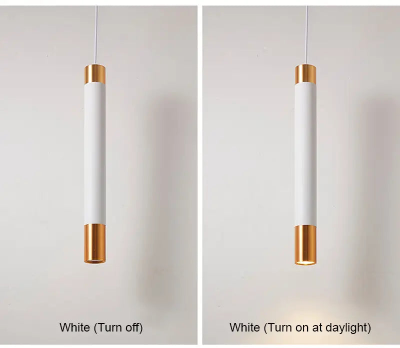 Long Tube Pendant Lamps For Bedroom Bedside Restaurant Led