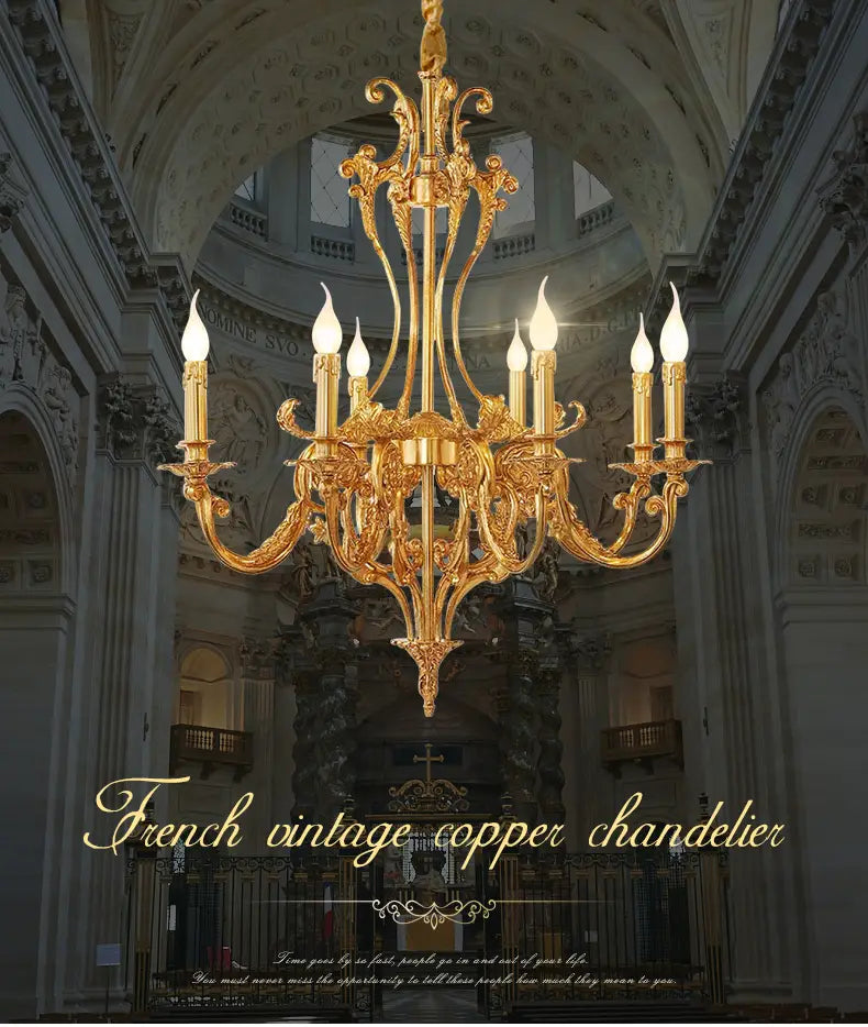 Arcadia - Luxury French Vintage Copper Chandelier Lighting