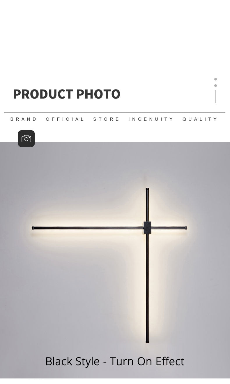 Cross line wall lamp Nordic design sense Living room