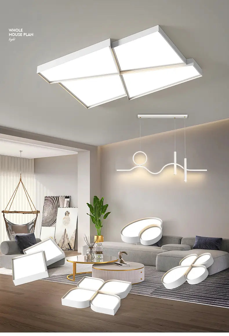 Nordic Decor Living Room LED Chandeliers Modern Minimalist