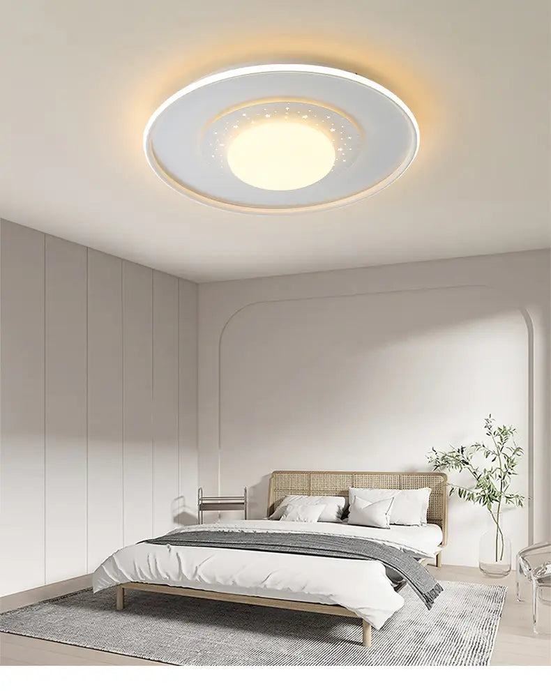 Nordic Led Ring Chandeliers Simple Modern Bedroom Ceiling