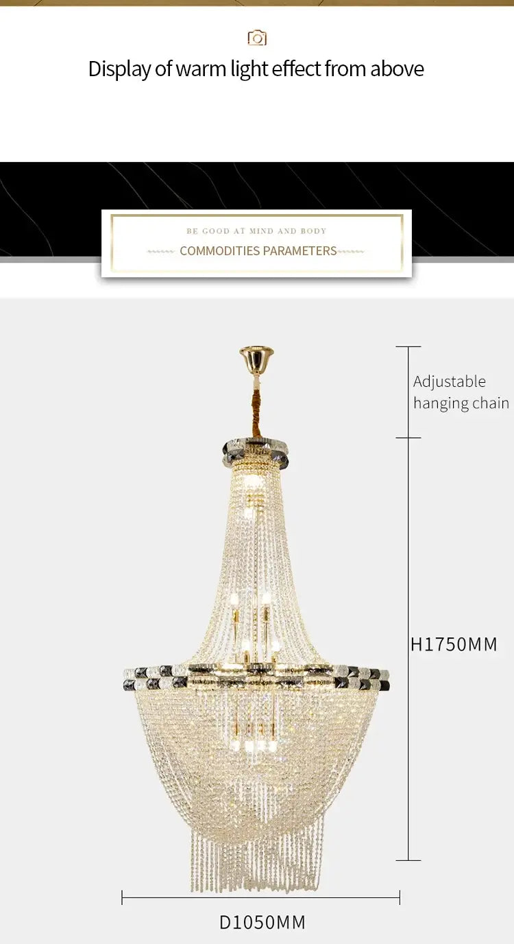 European Style LED Pendant Light - A Luxurious Crystal