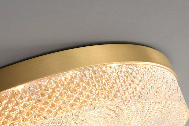 New Round Ceiling Lamp Led Light Luxury All-copper Lamps for