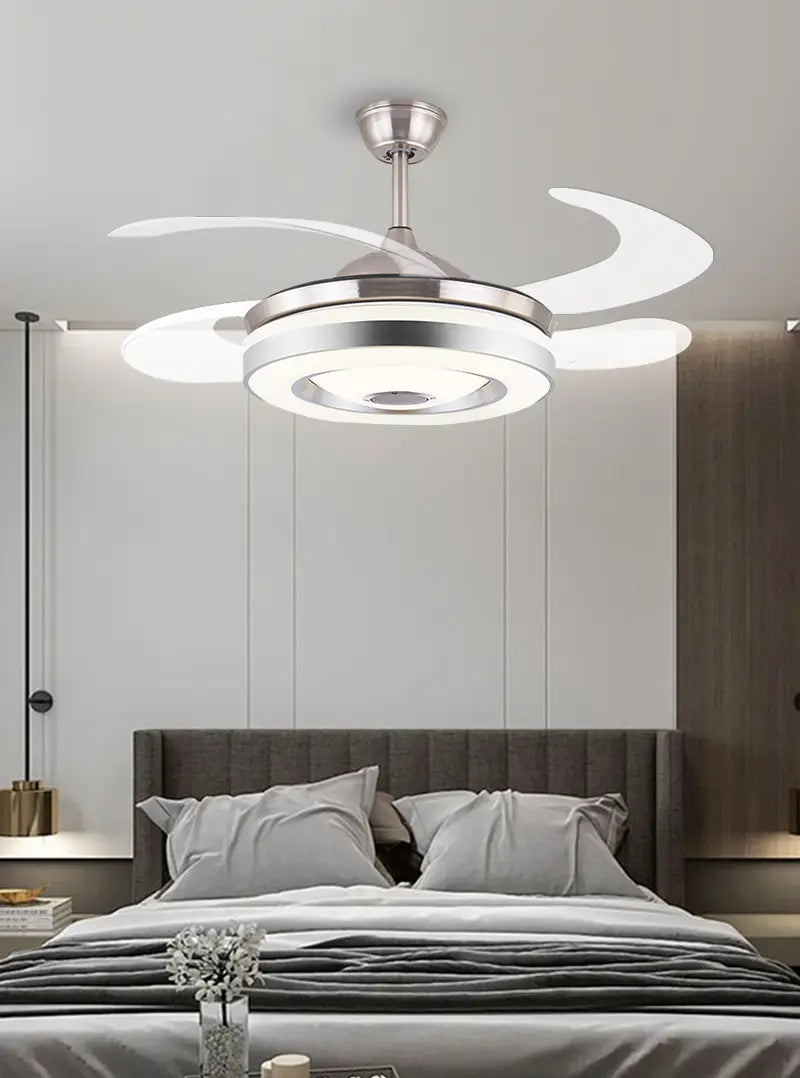 Modern Simple Invisible LED Ceiling Fan Lamp - Ideal for