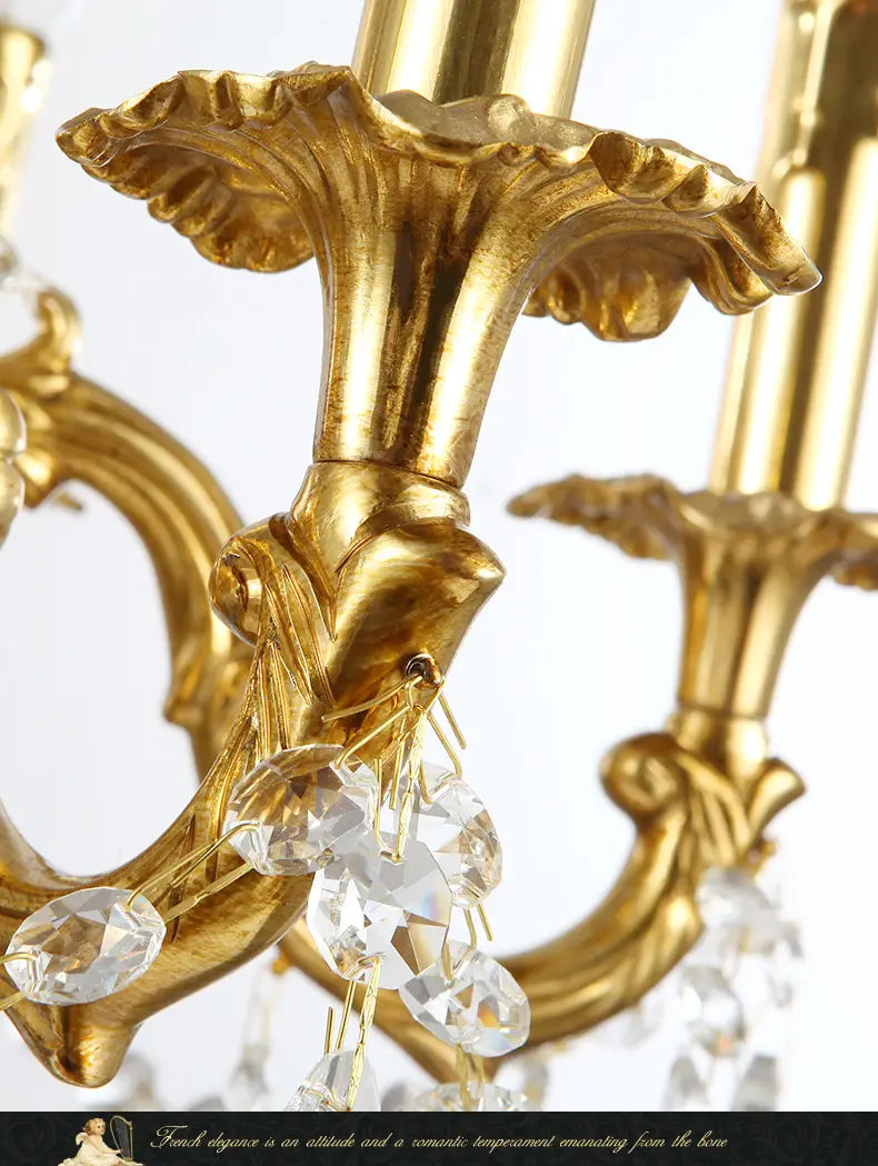 Magnifique - European Style Rococo Light Brass Pendant Lamp