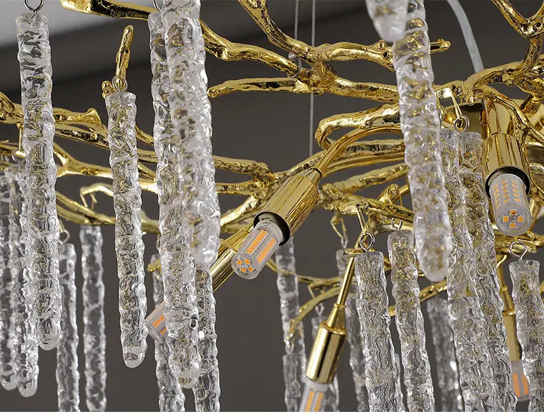 Modern Crystal Chandelier Manufacturer Golden branch Indoor