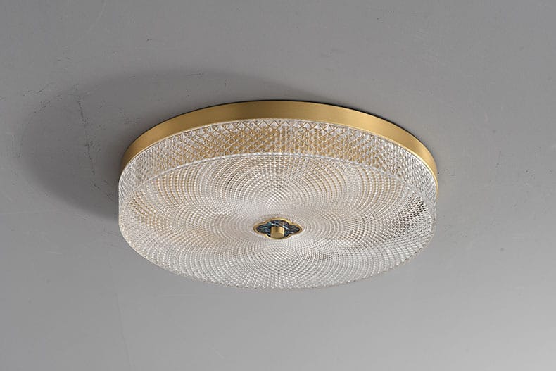 New Round Ceiling Lamp Led Light Luxury All-copper Lamps for