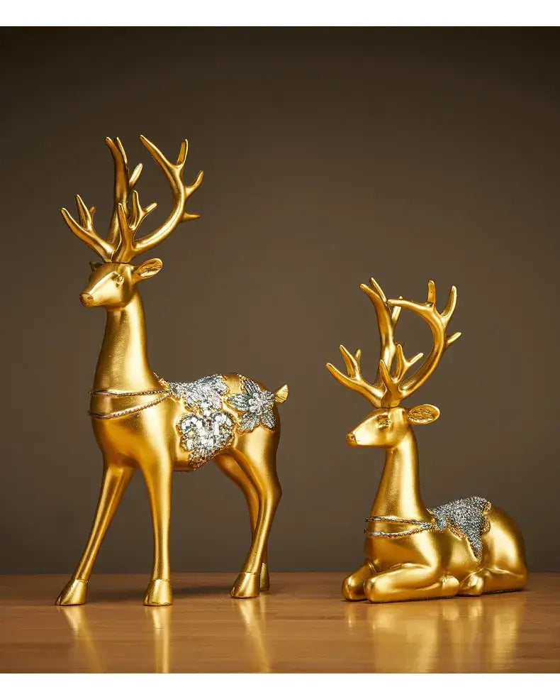 2pScandinavian Deer Decoration Porch Cabinet Decoration
