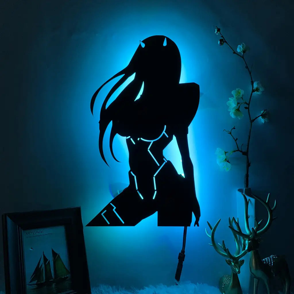 Anime-Inspired Silhouette Wall Lamp