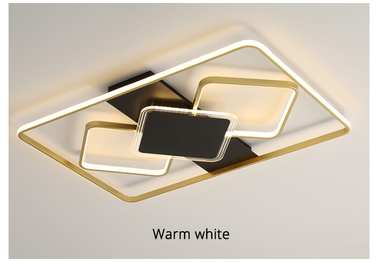 Modern Minimalist Ceiling Lights Gold Black White Geometric