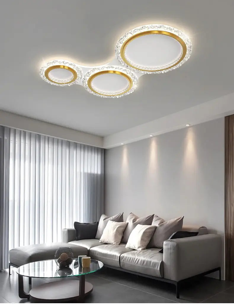 Nordic Living Room Chandeliers Luxury Creative Ring