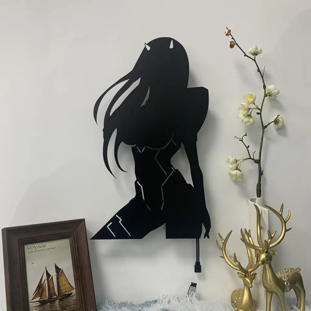 Anime-Inspired Silhouette Wall Lamp