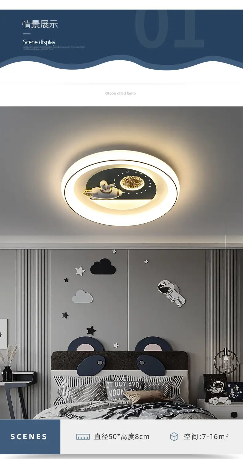 Modern Simple LED Ceiling Lamp Kids Room Chandelier Ceiling