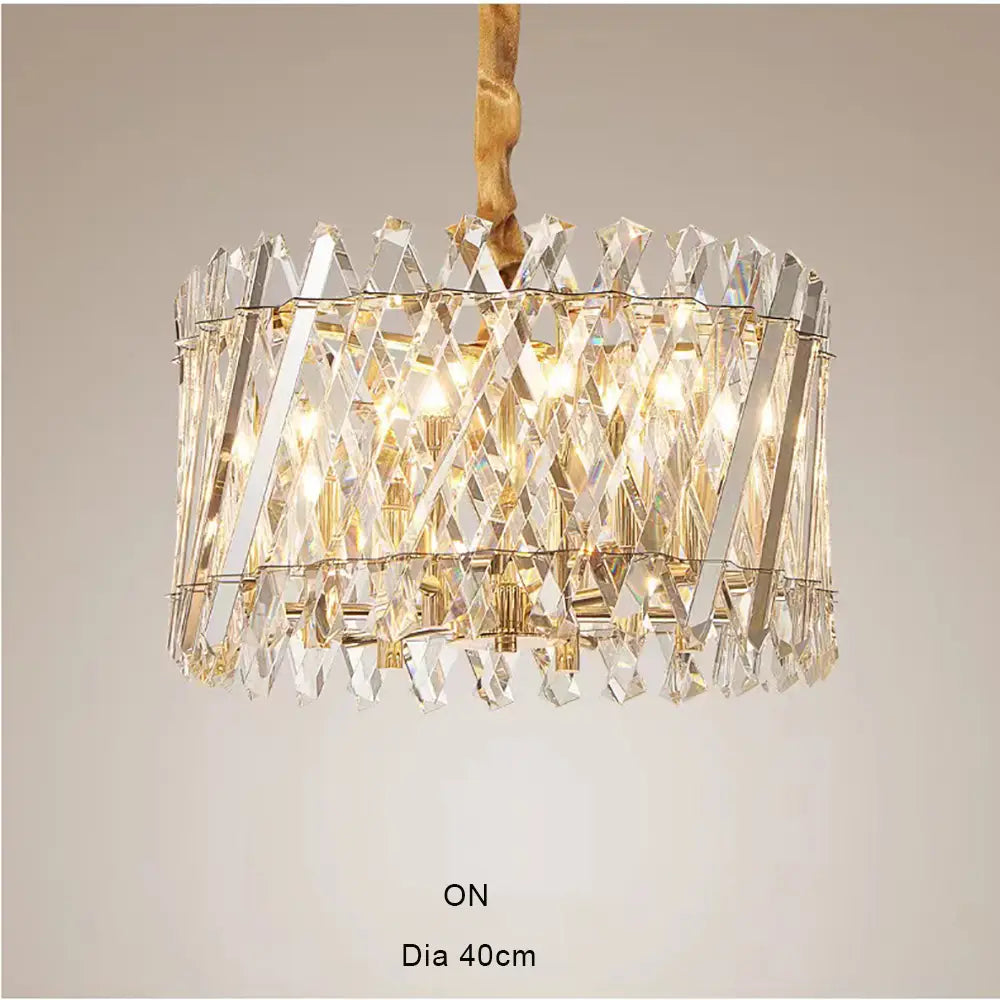 Nordic Luxury Gold Crystal LED Ceiling Lamp - Dimmable