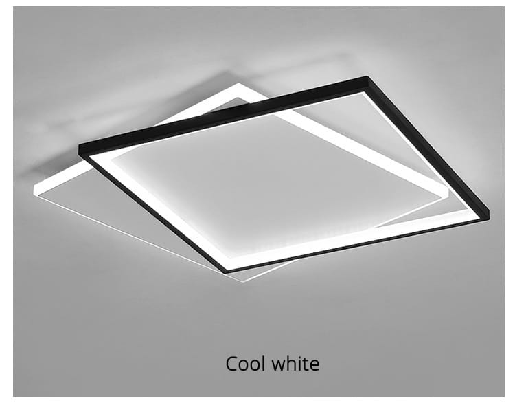 Acrylic Thin Edge LED Chandelier White Frame Decoracion For