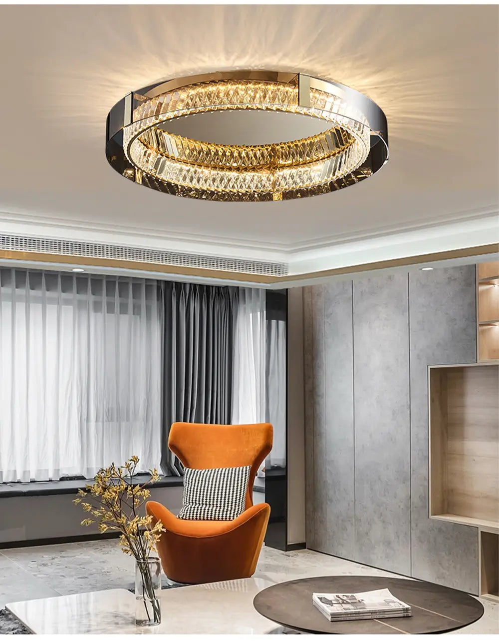 Luxury Dimmable Crystal Ceiling Lights - Modern LED