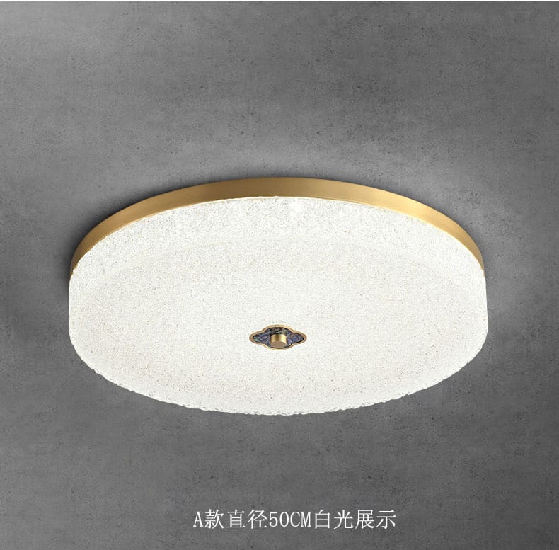 New Round Ceiling Lamp Led Light Luxury All-copper Lamps for