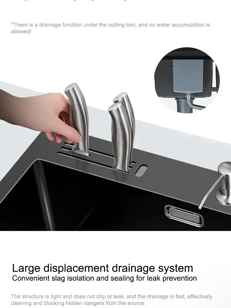 Kitchen Sink Stainless Steel Dishwashing Sink Ultrasonic