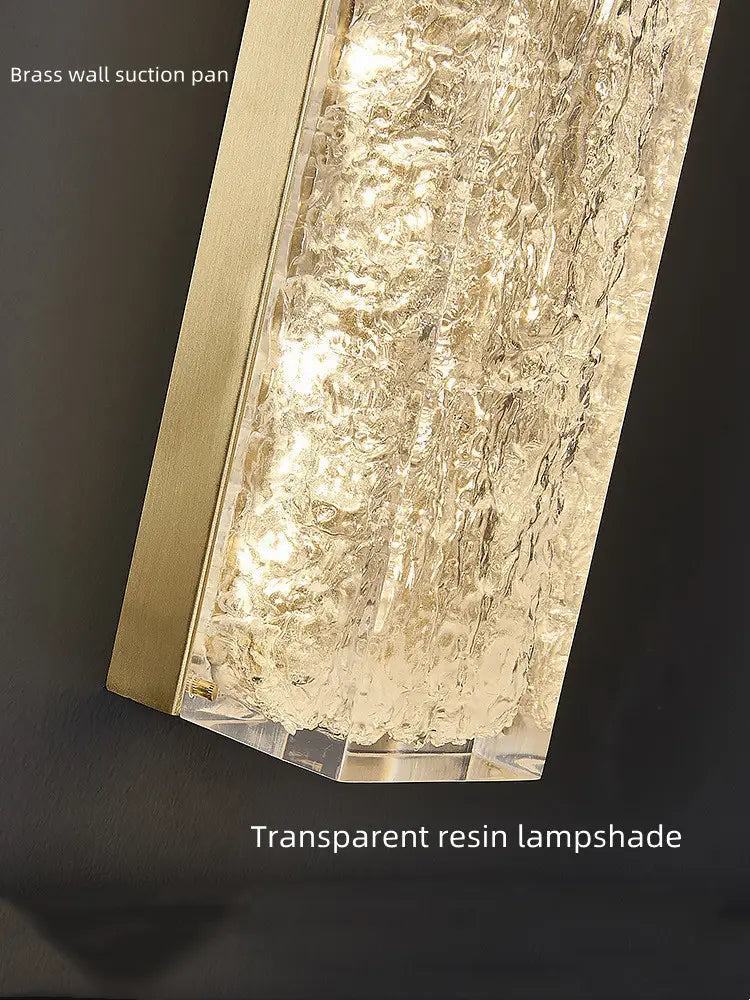 Bedside Copper Crystal LED Wall Lamp For Living Room