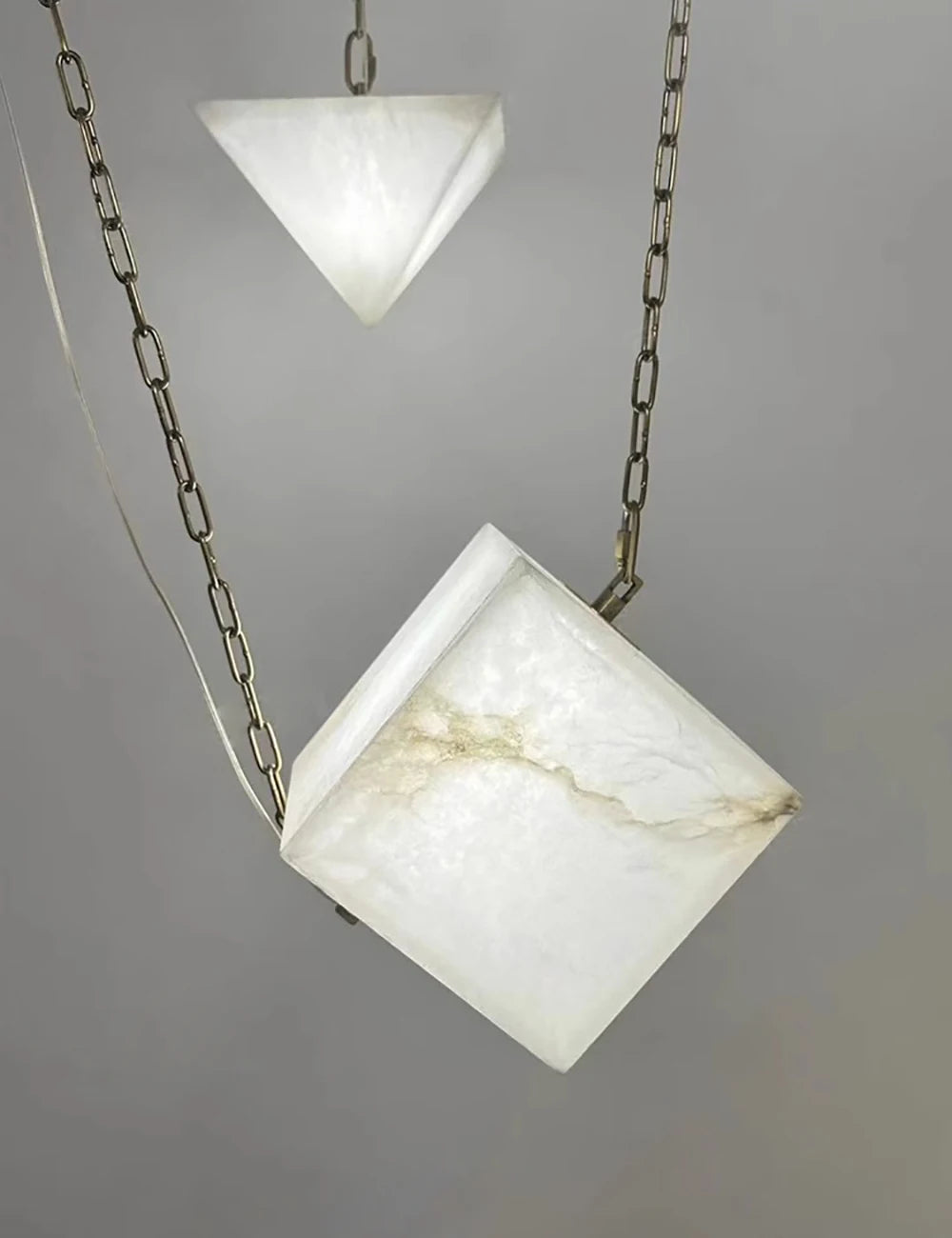 Geometry Art Marble Design Trendy LED Ceiling Hanging Lamps