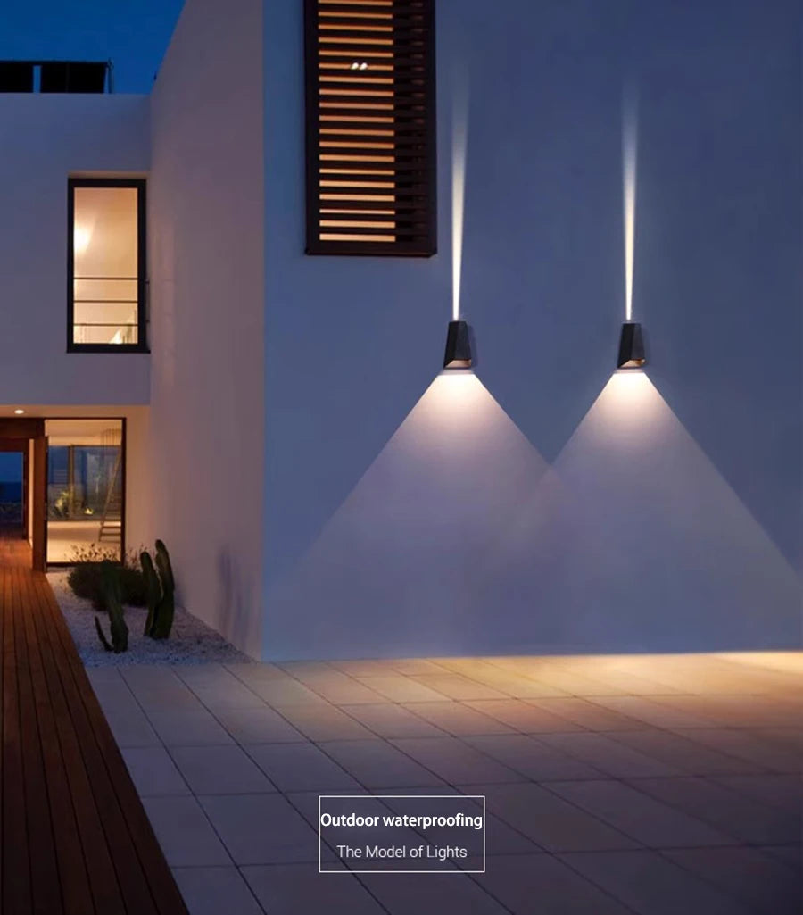 Waterproof Outdoor Wall Lamps Modern Porch Courtyard Light