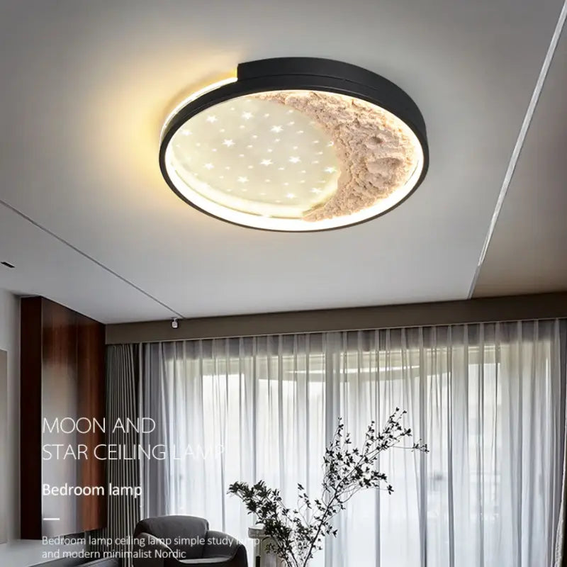 Modern Moon Ceiling Light Luxury Simple Bedroom Chandelier